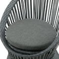thumbnail image 5 of Vale Contemporary Rattan Lounge Chair, Club Chair with Curved Silhouette, Iron Frame, Waterproof Cushion, Dark Grey, 5 of 9