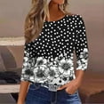 thumbnail image 2 of Womens Tops Loose Fit Women's Tops Womens Tops 3/4 Sleeve Blouses Items Ordered by Me Trending Gifts, 2 of 7