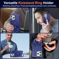 thumbnail image 7 of Allytechgroup iPhone 14 Plus Case Magnetic, Compatible with Magsafe & Car Mount Adjustable Stand Ring Holder Heavy Duty Shockproof Anti-Scratch Matte Phone Case for iPhone 14 Plus, Darkblue, 7 of 7
