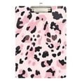 thumbnail image 2 of 12.5x9 Inch Acrylic Clipboard with Metal Clip – Single-Sided Print & Retractable Hook，Pink and Red Leopard Print, 2 of 8