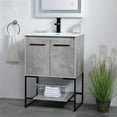 thumbnail image 2 of 24 inch Single Bathroom Vanity in Concrete Grey, 2 of 16
