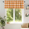 thumbnail image 6 of Thanksgiving Rustic Valances for Windows, 54 x 18in, Farmhouse Orange Lattice Rod Pocket Kitchen Valance Curtain Light Filtering Window Treatments for Living Room Bedroom, 1 Panel, 6 of 7