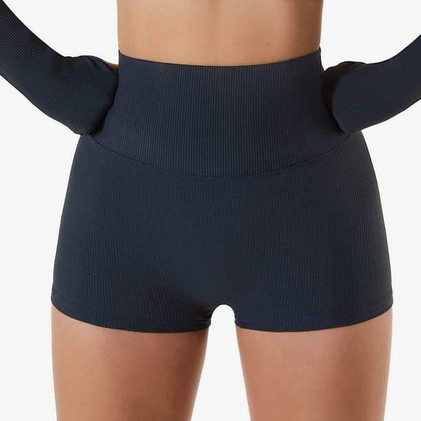 Conjunto De Entrenamiento De Un Hombro, Sujetador Deportivo De Cintura Alta, Pantalones Cortos Elásticos Para Apretar El Vientre Para Correr Para Mujeres ANGGREK Cocina, Decoración y Otros