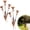 2pcs, variant on Flamed Copper Three Calla Lilies Garden Stake with Bells, Metal Flower Yard Art Decor, Outdoor Wind Bell Stake for Lawns, Patios & Garden, Rustic Handmade Wind Chime Ornament Gift