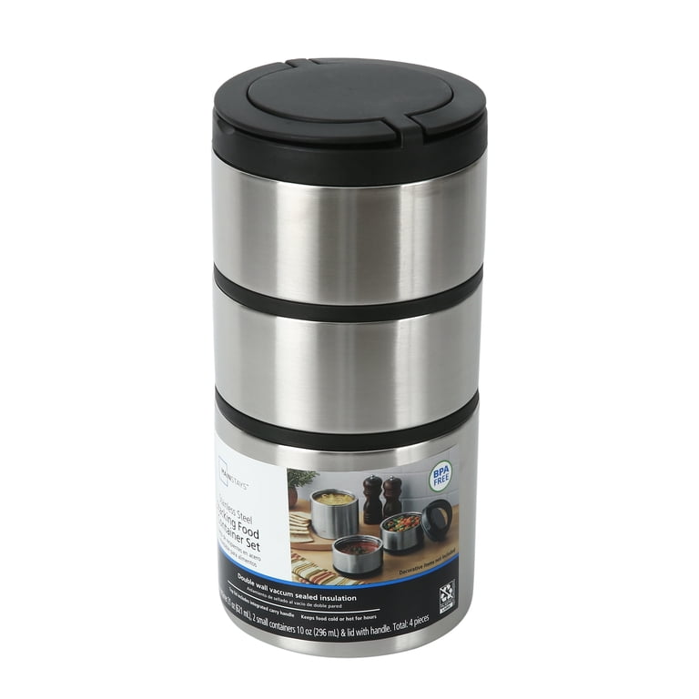 Free Shipping! Mainstays Food Jar, Stainless Steel, 41 oz, 3