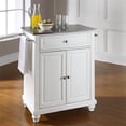 thumbnail image 2 of Crosley Furniture Cambridge Wood Top Portable Kitchen Island in White, 2 of 6