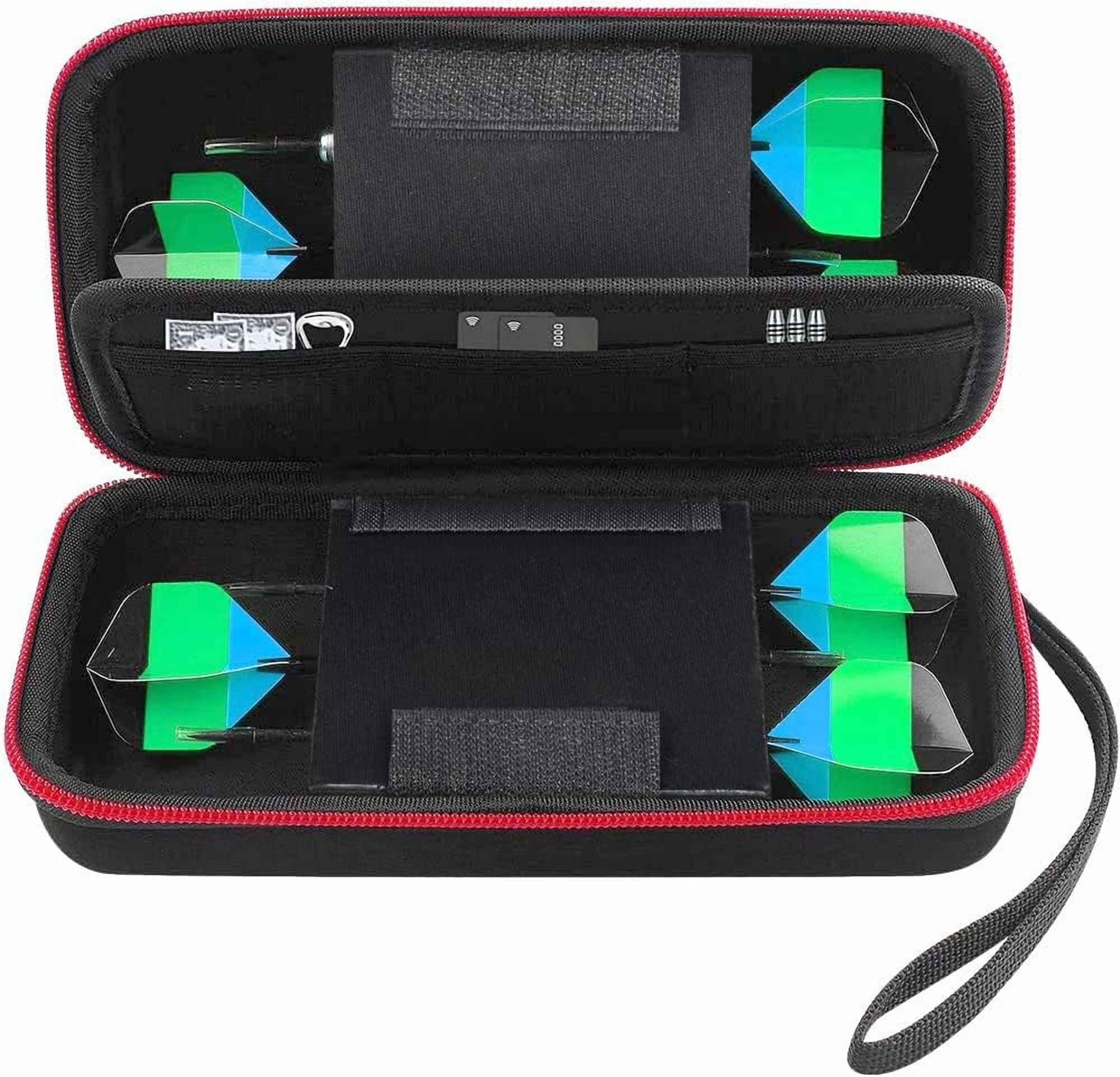 USA Gear XL semi hard shell dartetui - dartdraagtas voor darts (15), dartpunten, dartschachten, dartpijlen en meer dartaccessoires - compatibel met softtip darts en stalen tip dartpijlen, Blauw, Tas