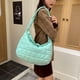 thumbnail image 2 of Bolso Mujer Invierno Acolchado Suave Acolchado Bolso De Hombro Grande Tote Azul, 2 of 6
