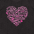 thumbnail image 4 of Inktastic Valentine Words in Pink Women's Plus Size T-Shirt, 4 of 5