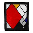 thumbnail image 1 of LADDKE Flannel Throw Blanket Red Modern Abstract Geometric Colorful Pattern for Continuous Replicate Blue Mondrian 50x60 Inch Lightweight Cozy Plush Fluffy Warm Fuzzy Soft, 1 of 4