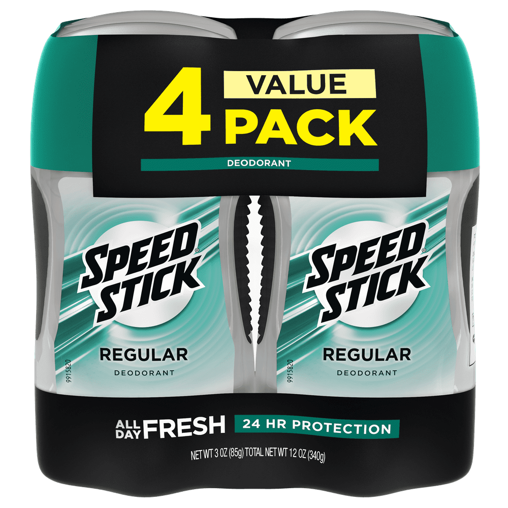 Speed Stick Regular Deodorant 3.0 oz (4 Pack)