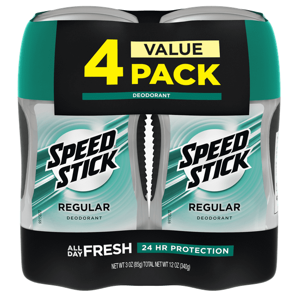 Speed Stick Deodorant for Men, Regular - 3 ounce (4 Pack) - Walmart.com