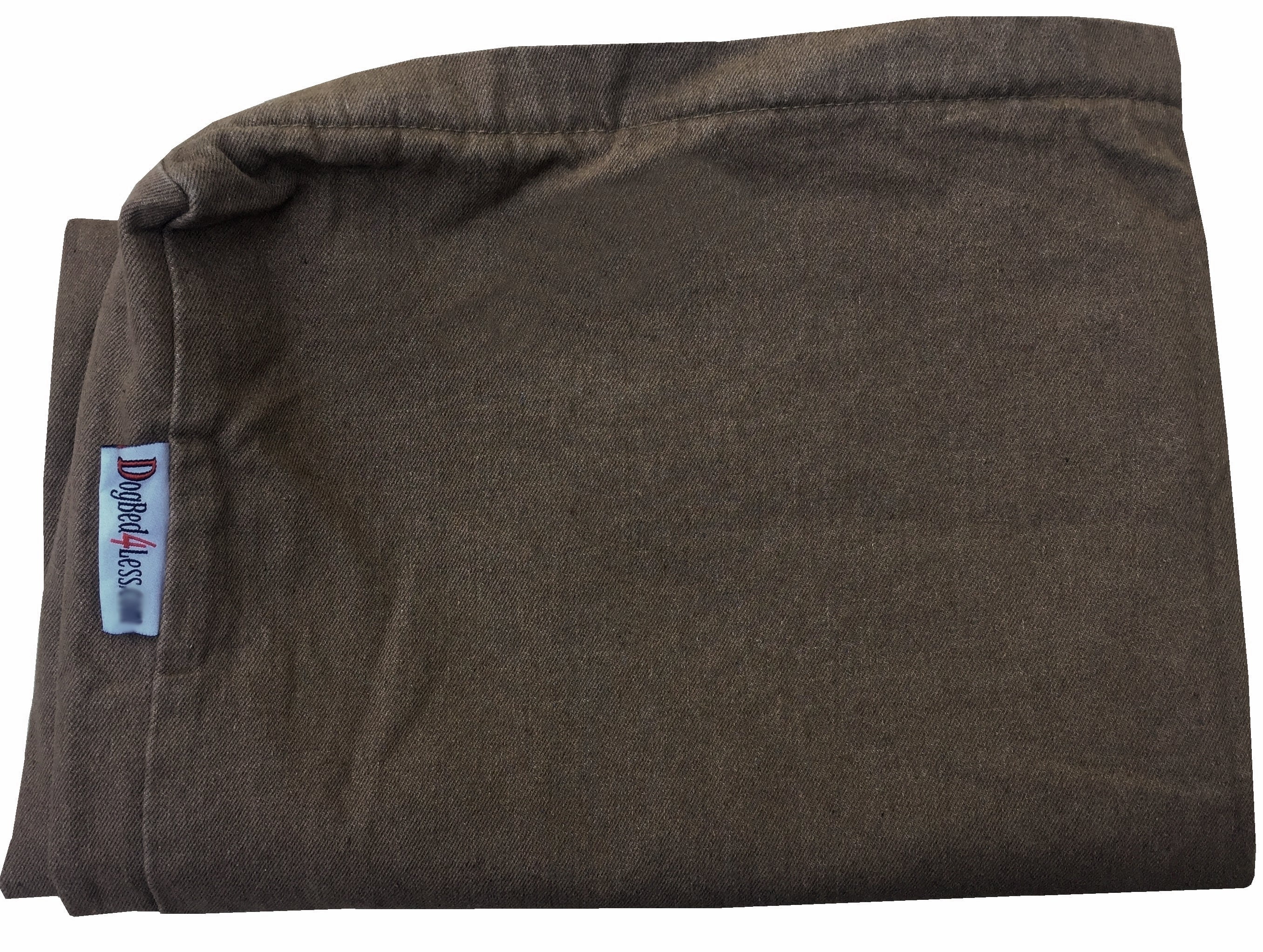 Dogbed4less Shredded Memory Foam Pet Dog Bed Pillow 55"x37", Washable Waterproof Brown Denim Cover