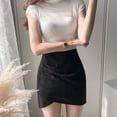 thumbnail image 3 of SWSMCLT Women's Bodycon Fashion Casual High Waisted Bodycon Skirt Pleated Fall Black 8, 3 of 4
