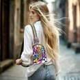 thumbnail image 5 of FORMRS Womens Crossbody Sling Bag Travel Daypack Shoulder Chest Backpack, Purple Wavy Plaid, 5 of 7