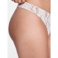 thumbnail image 4 of Joyspun Women's Silky Mesh Thong Panties, 3-Pack, Snake/Tan/Taupe Print, XXL, 4 of 5