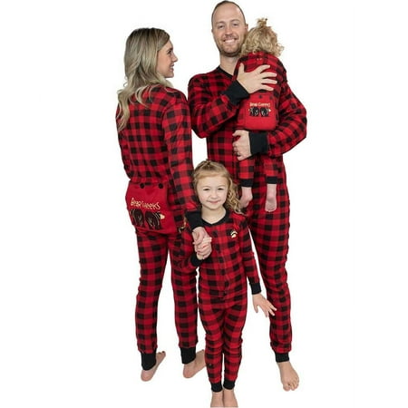 

LazyOne Flapjacks Matching Pajamas for the Dog Baby & Kids Teens and Adults (Plaid Bear Cheeks 6)