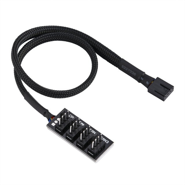 4 Pin Fan Connector 4 Pin Computer CPU Case Fan Power Multi Splitter Connector, Support PWM Case Fan Hub, Compatible with 3 Pin 4 Pin Fans