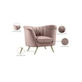 thumbnail image 2 of Meridian Furniture Velvet Accent Chair in Pink and Gold, 2 of 6