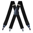 thumbnail image 6 of SGFCWSX Men's X-Back Suspenders, Elastic Adjustable 4-Clip Formal Casual Black, 6 of 6