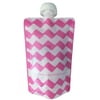 10 Pack | Pink Chevron Reusable Food Pouch