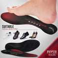 thumbnail image 4 of Plantillas Ortopédicas Physix Gear Sport Negras para Fascitis Plantar y Arco Plantar para Mujer, 4 of 8