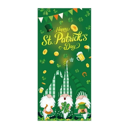 

Christmas Deal 6x3 Ft Happy Irish Day Door Cover Cute Cat Door Decoration Kitty With Green Hat Scarf Spring Door Banners Saint Day Party Irish Day Outdoor Party For