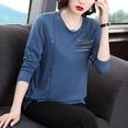 thumbnail image 2 of Camiseta de manga larga de otoño e invierno para mujer, nueva mamá de mediana edad, camisa de fondo de estilo occidental, camiseta de ropa exterior de primavera y otoño, 2 of 5