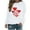White, variant on Women's Long Sleeve Shirts Valentine's Day Printed Blouses Casual Crew Neck Pullover Tops