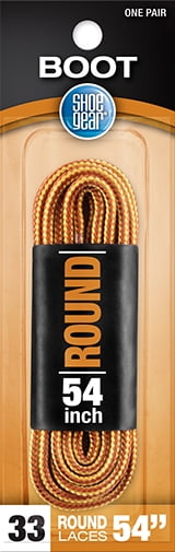 Shoe Gear Round Brown/Yellow Boot Shoe Lace, 54"