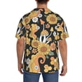 thumbnail image 3 of Balery Mushrooms Honeycomb Camisa Casual de Manga Corta con Botones para Hombre, Texturizada, Estilo Cubano, para Playa, Verano-Medium, 3 of 5