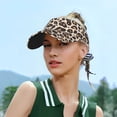 thumbnail image 6 of This Unisex Sunshade Open-Top Hat Features An Open-Top Design That Is Not Stuffy And Has A Curved Eave Leopard_2, 6 of 8
