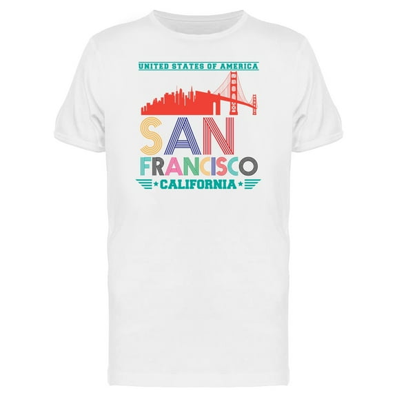San Francisco Landmark Bridge T-Shirt Men -Image by Shutterstock, Male Large