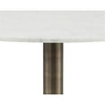 thumbnail image 4 of Maklaine 35" Round Modern Marble Bistro Table in White and Antique Bronze, 4 of 4