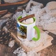 thumbnail image 5 of Les Tipaniers. Tiahura, Moorea, French Polynesia, 15oz Two-Tone Green Mug, 5 of 7