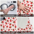 thumbnail image 4 of Xecao Strawberries print Flannel Mat: Non-slip, 16x24in. Ideal for kitchen, bedroom, bath & living room., 4 of 9