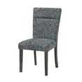 thumbnail image 3 of SHARON GREY 2PK Dining Chairs: Modern Contemporary 100% Polyester Upholstered Side Chairs with Extended Back, Solid Wood Frame, Foam Fill, Wipe Clean. Ideal for Dining Room. 18"x22.5"x39", Set of 2., 3 of 6