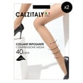 thumbnail image 6 of 2 Pairs 40 Den Support Tights | Medium Compression Pantyhose 8 mm/Hg | S M L XL | Made in Italy (Black, m), 6 of 6