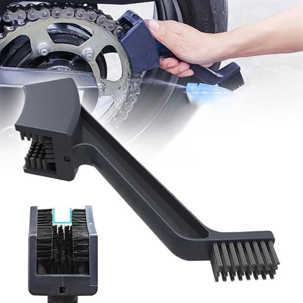 Cepillo para cadena de motocicleta, para engranajes, mantenimiento de cadenas, cepillo de limpieza, herramientas de limpieza, lavador de cadena de bicicleta o motocicleta, cepillo de limpieza de