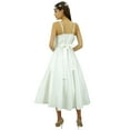 thumbnail image 4 of Bimba Women's Chic Spaghetti Strap Designer Wedding Midi Party Prom Dress, 4 of 9