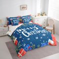thumbnail image 3 of Manfei Cartoon Snowflake Tree Bedding Comforter Set 7pcs, Happy New Year Queen Bedding Sets, Christmas Gift Reversible Queen Sheet Sets, Microfiber Bedroom Decor, 3 of 7