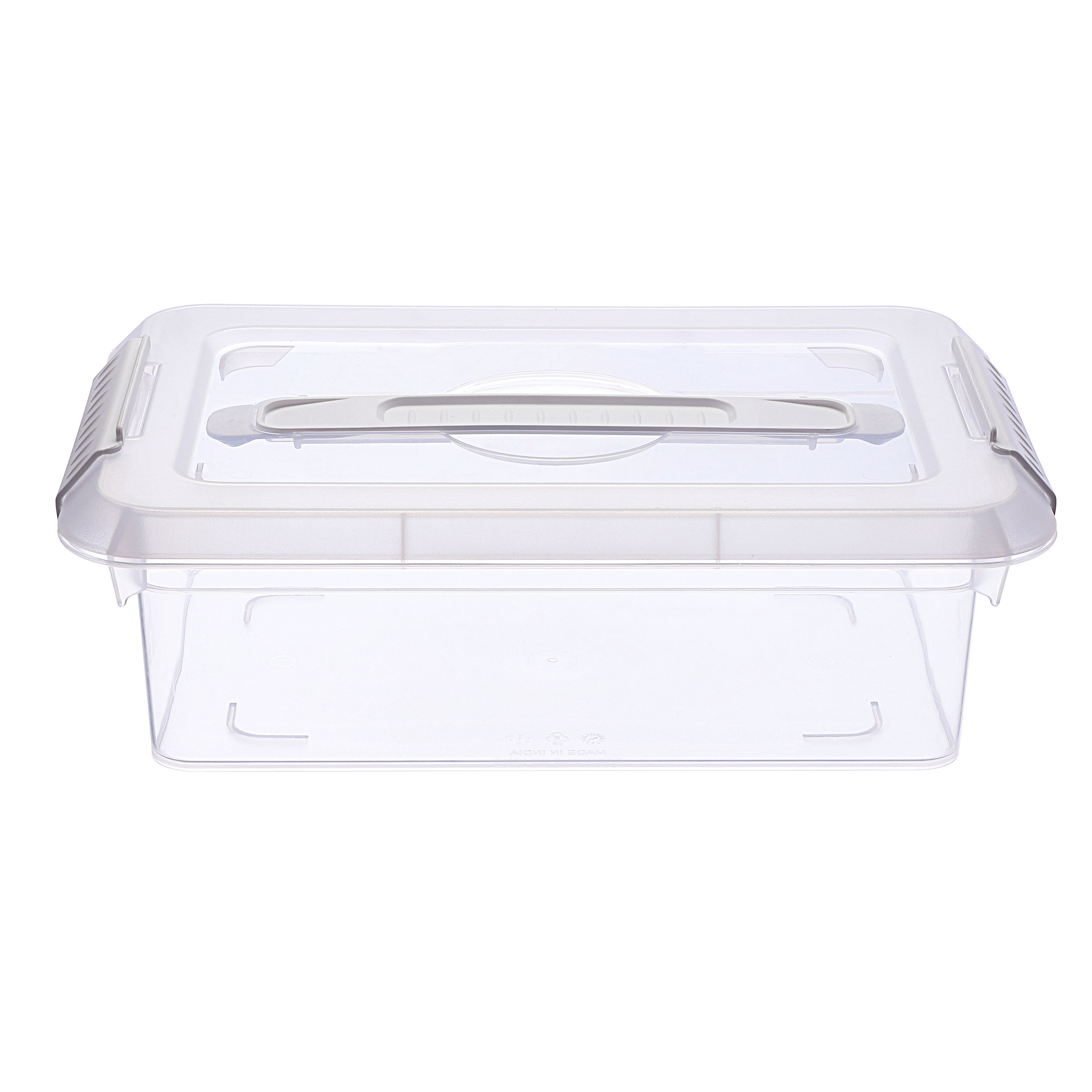 3.4 Qt. White Storage Bins with Lids by Simply Tidy – Plastic Organizer Containers for Crafts - Office & Home Storage - 6 Pack