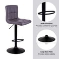 thumbnail image 3 of Bronte Living Leatherette Bar Stool with Adjustable Height, 360 Swivel Design, Comfortable Mid-Backrest, Pedestal Base with Footrest for Kitchen, Pub - Series Clementine - Set of 2, 3 of 9