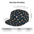 thumbnail image 6 of Fotbe Fast Food Flat Bill Visor Cap Classic Snapback Hat Polyester Foam Trucker Hat Trucker Cap Adjustable Baseball Cap, 6 of 9
