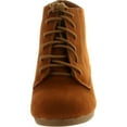 thumbnail image 3 of Bella Marie Brenda-11 Women's high top lace up rounded toe platform wedge suede booties, 3 of 4