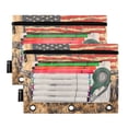 thumbnail image 2 of African Elephants and American Flag 2 Pack Pencil Pouch for 3 Ring Binder Smooth Zipper Folders with Pockets Clear Window Pencil Case, 2 of 6