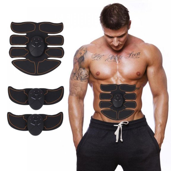 Yinrunx ABS Muscle Toner Abdominal Toning Workout Belt Body Training Gear EMS Fitness Equipment Full Set for Abdomen/Arm/Leg Training(USB Charging)
