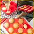thumbnail image 6 of Katbite Silicone Mini Muffin Pan 24 Cups Cupcake Pan Food Grade Silicone Molds for Baking,Red, 6 of 10