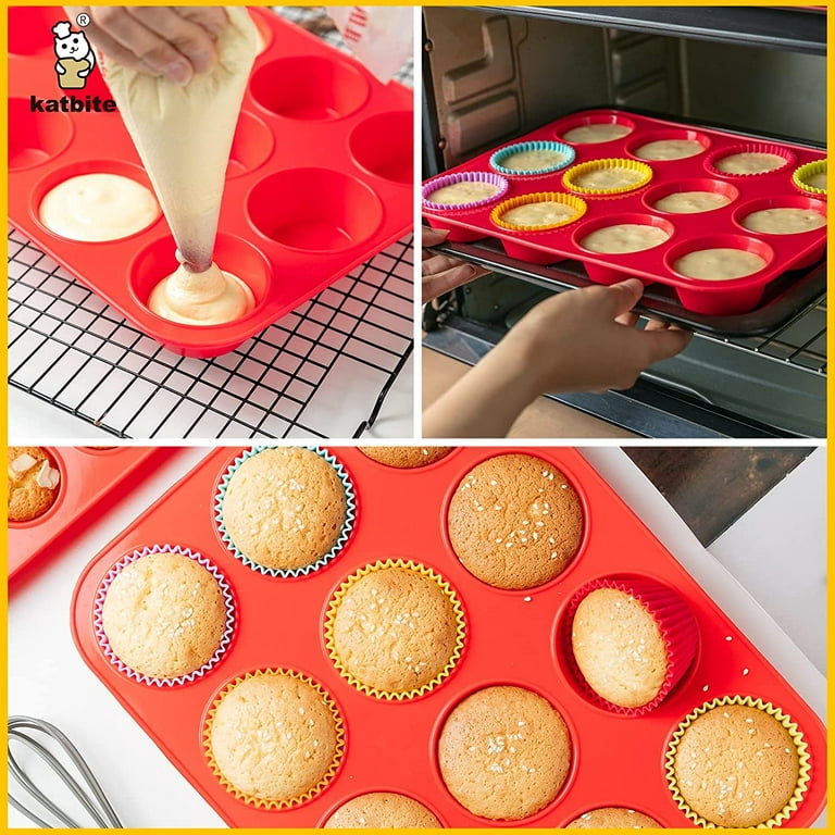 Muffin Pan 24 Cavity Silicone Cupcake Pan Baking Cake Mold - Temu