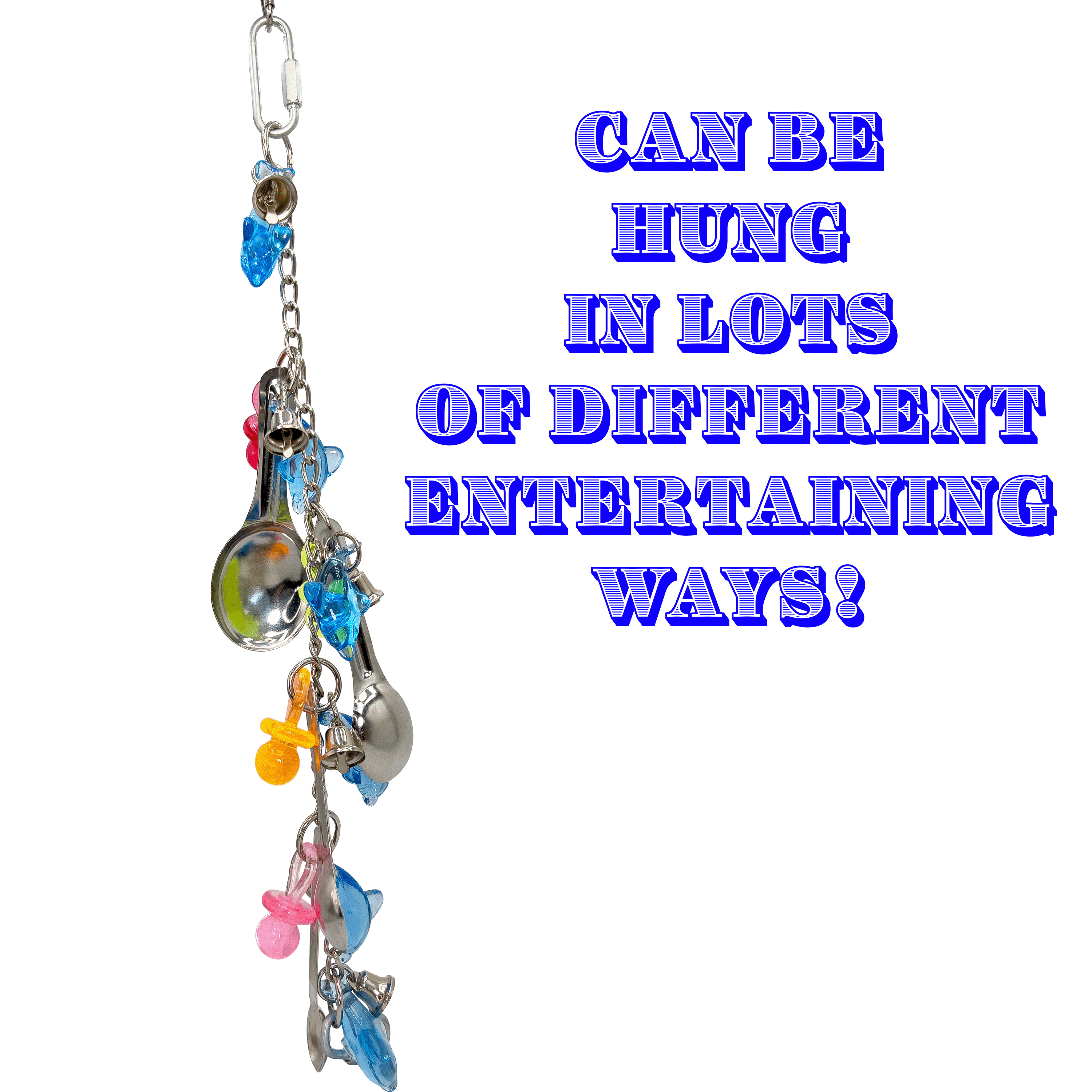 1094 Super Dolphin Paci Spooner - Deluxe Handcrafted Interactive Bird Toy